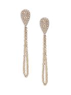 Saks Fifth Avenue 14k Yellow Gold & Pav&eacute; Diamond Drop Earrings