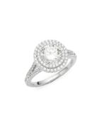 Lafonn Classic Sterling Silver & Simulated Diamond Halo Ring