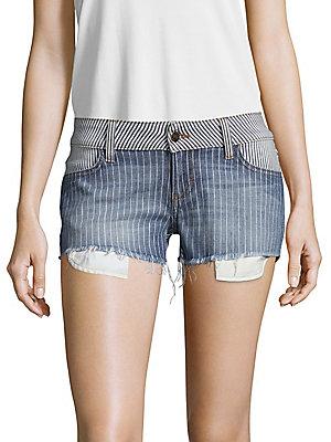Siwy Striped Frayed Shorts