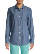 Tommy Bahama Embroidered Cotton & Linen Blend Button-shirt