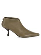 The Row Bourgeois Leather Stretch Ankle Booties