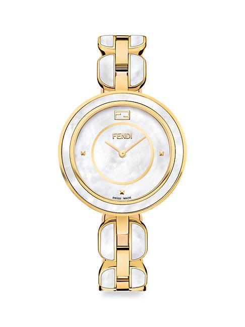 Fendi My Way Goldtone Stainless Steel & Mother-of-pearl Bracelet Watch