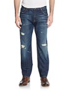 7 For All Mankind Distressed & Tapered Straight-leg Jeans
