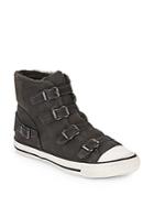 Ash Virginy Shearling-lined Suede High-top Sneakers