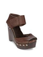 Pedro Garcia Alanis Shearling-lined Wedge Sandals