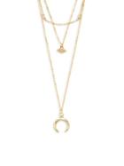 Ava & Aiden Evil Eye And Horseshoe Triple Layer Chain Necklace