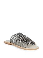 Seychelles Duel Leather Metallic Braid Sandals