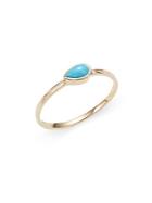 Anzie Classique Turquoise & 14k Yellow Gold Ring