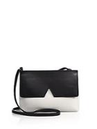 Vince Signature Collection Two-tone Leather Crossbody Bag