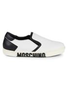 Moschino Slip-on Leather Sneakers