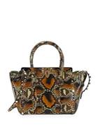Valentino Garavani Embellished Python Top Handle Bag