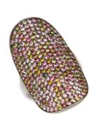 Adornia Fine Jewelry Sterling Silver & Multicolored Tourmaline Statement Ring