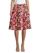 Prada Floral-print Cotton Knee-length Skirt