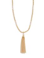 Carol Dauplaise Fantastic Fave Beaded Tassel Necklace