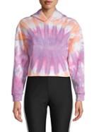 Lea & Viola Tie-dyed Cotton Cropped Hoodie