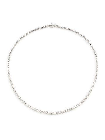 Diana M Jewels 18k White Gold & Graduated Diamond Necklace