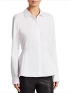 Saks Fifth Avenue Collection Button-down Peplum Shirt
