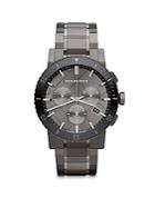 Burberry Grey Ip Stainless Steel Chronograph Watch