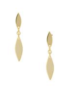 Saks Fifth Avenue 14k Yellow Gold Marquise Shaped Dangle Earrings
