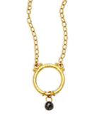 Gurhan Delicate Glow Black Diamond Briolette & 24k Yellow Gold Pendant Necklace