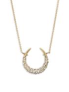 Alexis Bittar Crystal Horseshoe Pendant Necklace