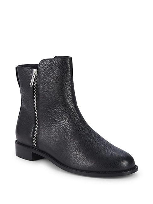 Saks Fifth Avenue Leather Dual Zip Ankle Boots