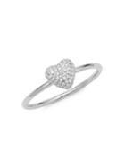 Saks Fifth Avenue 14k White Gold And Diamond Heart Ring