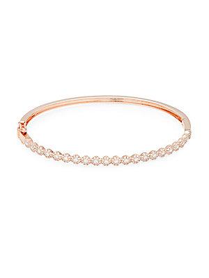 Diana M Jewels Diamond And 14k Rose Gold Bangle Bracelet
