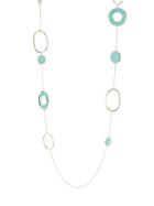 Ippolita Polished Rock Candy 18k Yellow Gold & Turquoise Mixed Link And Slice Necklace