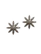 Adornia Fine Jewelry Diamond & Silver Starburst Stud Earrings