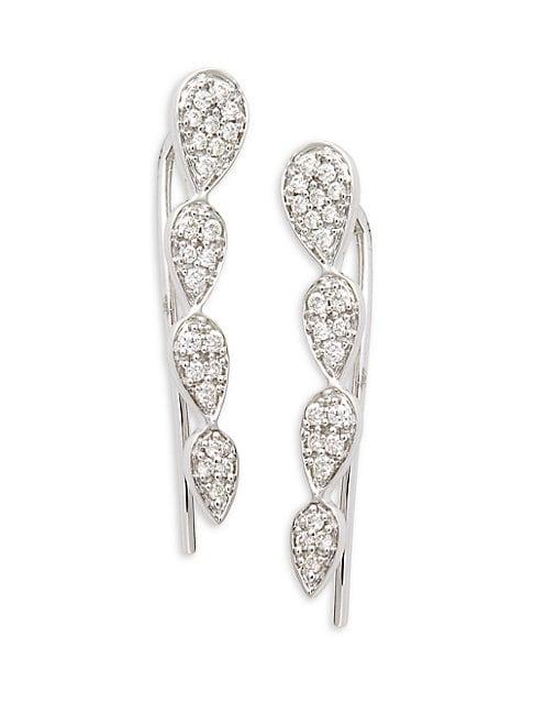 Hueb Bestow 18k White Gold & Diamond Crawler Earrings