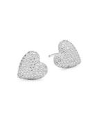 Adriana Orsini Pav&eacute; Heart Stud Earrings