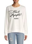 Karl Lagerfeld Paris Script Graphic Logo Sweatshirt