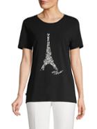 Karl Lagerfeld Paris Sequin Eiffel Tower Tee