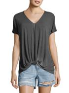 C & C California Knotted Short-sleeve Top