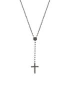 Lana Jewelry 14k Black Gold & Black Diamond Cross Pendant Necklace