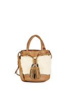 See By Chlo Vicki Shearling & Leather Bucket Bag