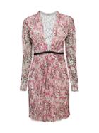 Giambattista Valli Floral Lace-yoke Mini Silk-blend Sheath Dress