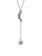 Bavna Diamond & Sterling Silver Celestial Lariat Necklace