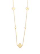 Freida Rothman Classic Cz & 14k Gold-plated Sterling Silver Clover Station Wrap Necklace