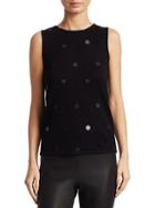 Saks Fifth Avenue Collection Sequined Silk & Cashmere Shell