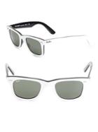 Ray-ban 50mm Solid Black & White Classic Wayfarer Sunglasses