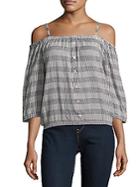 Romeo & Juliet Couture Striped Off-the-shoulder Top