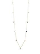 Freida Rothman Modern Mosaic Crystal And Sterling Silver Station Necklace