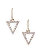 Abs Triangle Pav&eacute; Earrings