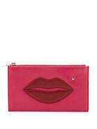 Charlotte Olympia Pouty Textured Leather Lip-accent Pouch