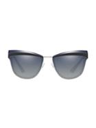 Prada Catwalk 65mm Mirrored Cat Eye Sunglasses