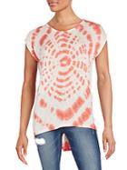 Cirana Tie Dye Stripe Cap Sleeve Tee