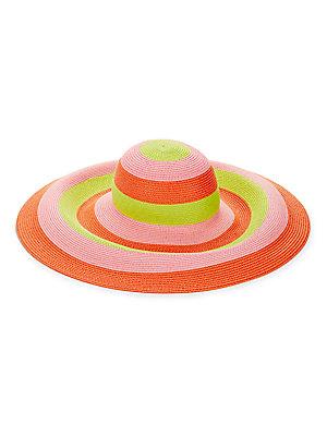 Eric Javits Striped Dip Brim Hat
