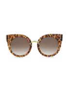 Stella Mccartney 51mm Leopard-print Cat Eye Glasses